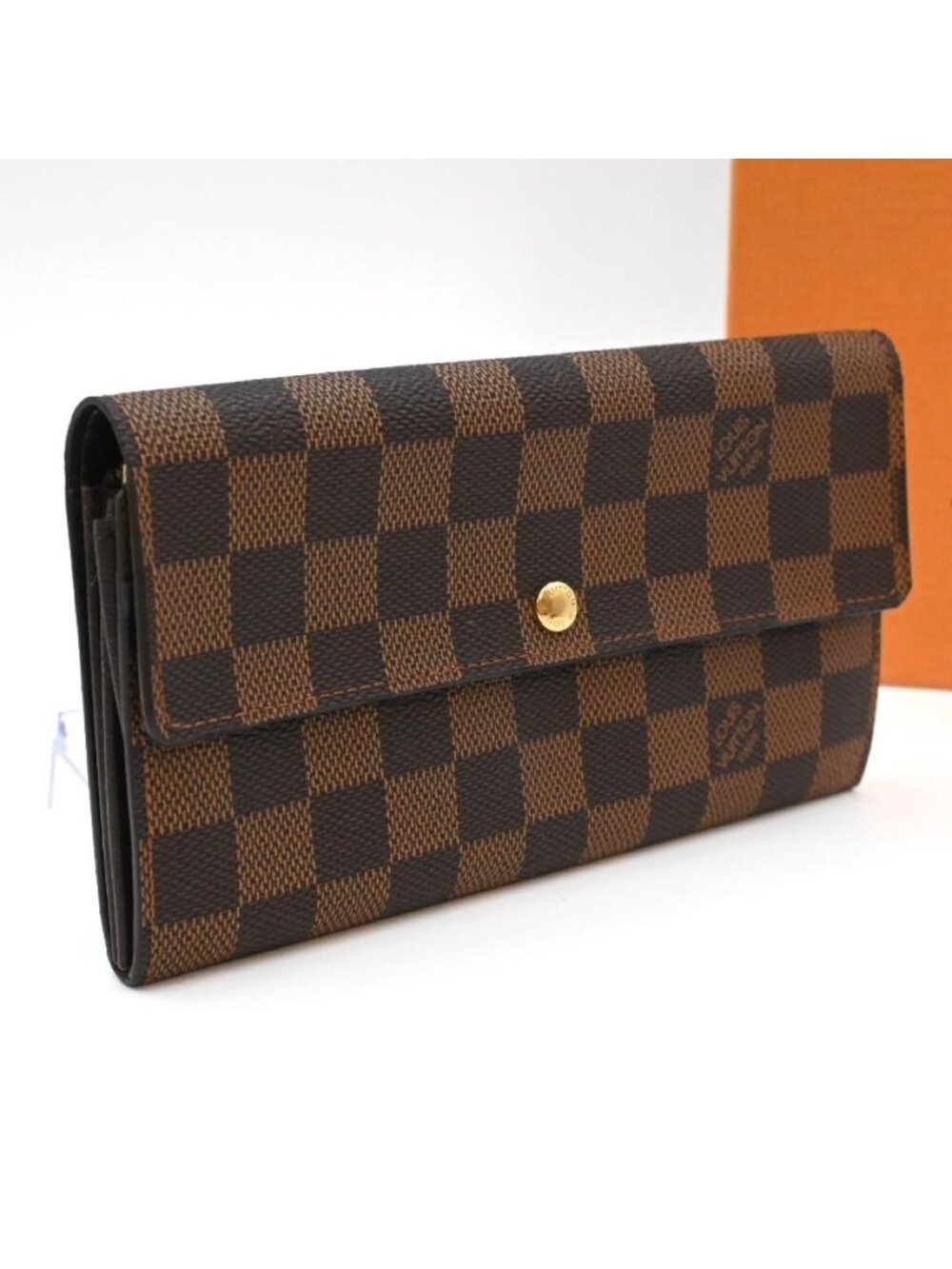 Louis Vuitton Damier Ebene Porte Monnaie Credit Wallet Brown